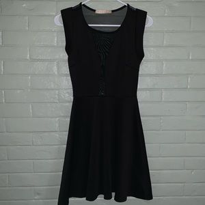 Medium Malloy See-through cut out black cocktail mini dress